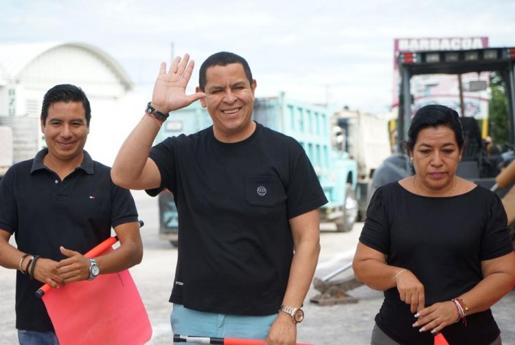 Juan Ángel Flores dio banderazo a obra para la ciclopista en Tequesquitengo