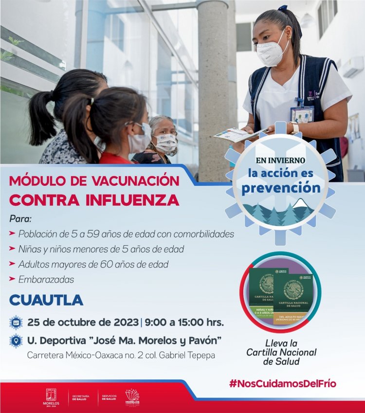 Habrá vacunación contra influenza en 3 municipios