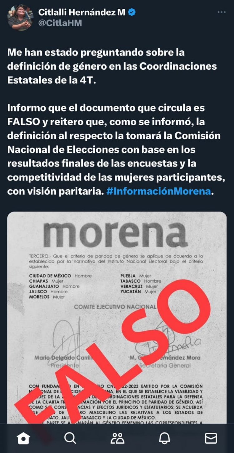 Desmiente Citlalli Hernández que se haya decidido candidata para Morelos