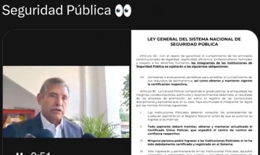 Acusa J. Luis Urióstegui a Ortiz Guarneros de desconocer marco legal de mandos policiacos