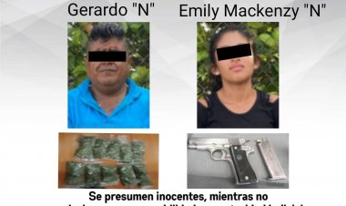 Pareja, capturada acusada de robo y otros delitos en Temixco