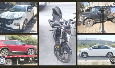 En operativos en nueve municipios, se recuperaron once autos robados