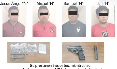 Por drogas y armas prohibidas, cayeron estos cuatro individuos