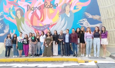 Devela colectivos el mural  ¨Digna Rabia¨ en la UAEM