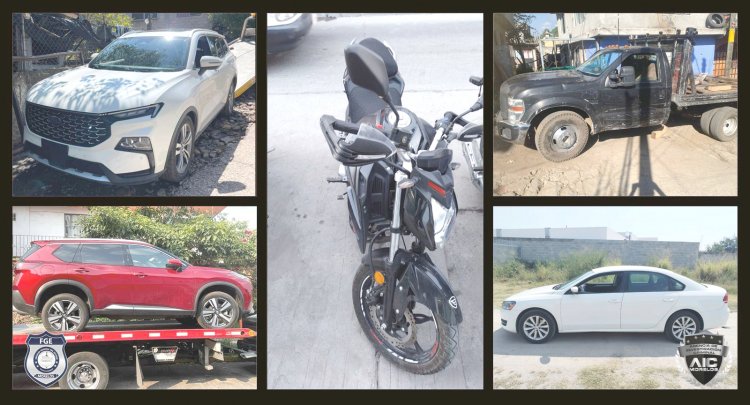 En operativos en nueve municipios, se recuperaron once autos robados