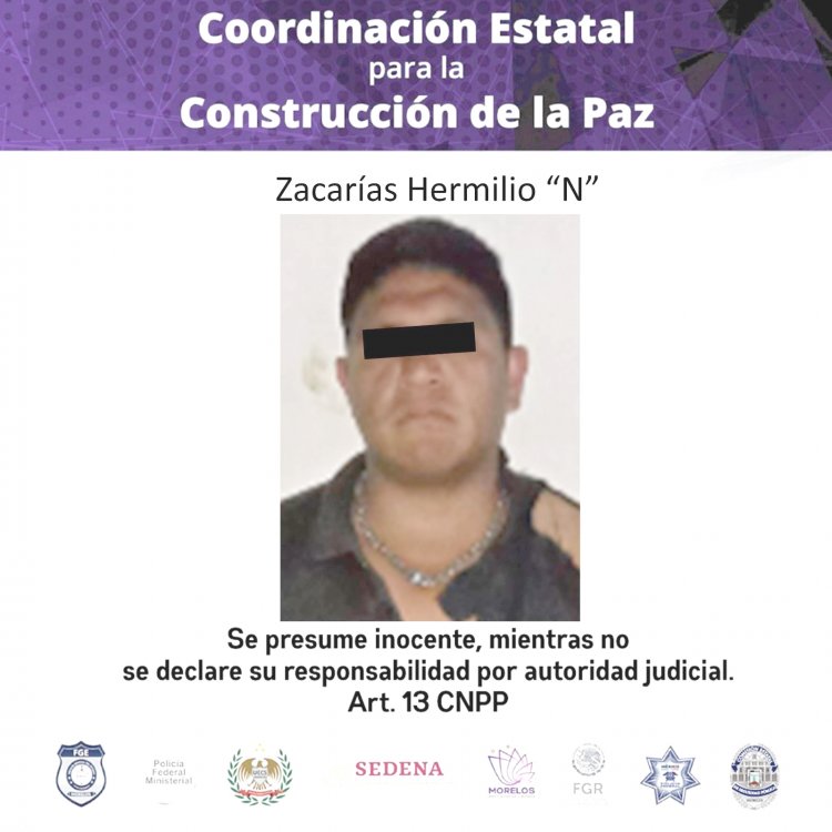 Por robo a casa habitación, detuvieron al treintañero Zacarías H. en Huitzilac