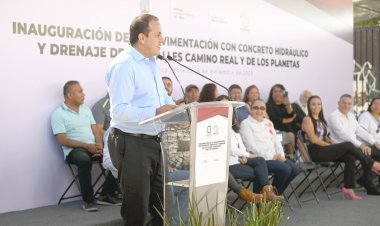 Obras de pavimentación y alcantarillado inauguró el gobernador en Cuernavaca