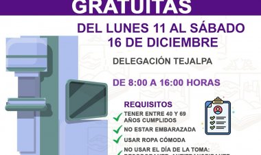 Mastografías y papanicolaous gratuitos en Jiutepec