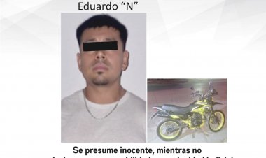 Lalo viajaba feliz en una moto; ésta resultó robada