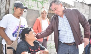 Inaugura obras Rafael Reyes en la  colonia Josefa Ortiz Domínguez