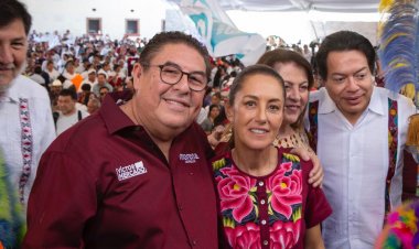 Claudia Sheinbaum y Víctor Mercado, se reunieron con militantes