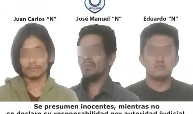 Fueron asegurados tres hombres durante el robo a una vivienda