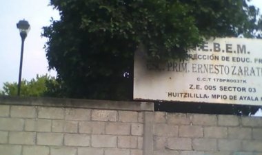 Por seguridad, suspenden clases en la primaria Ernesto Zárate, en Ayala