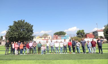 Cancha de la unidad La Campestre,  en Jiutepec, ya quedó rehabilitada