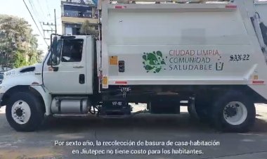 En Jiutepec, se mantiene gratis servicio de recolección de basura
