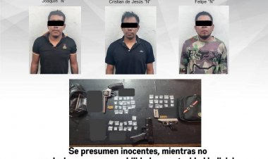 Un trío fue detenido con armas y drogas ilegales