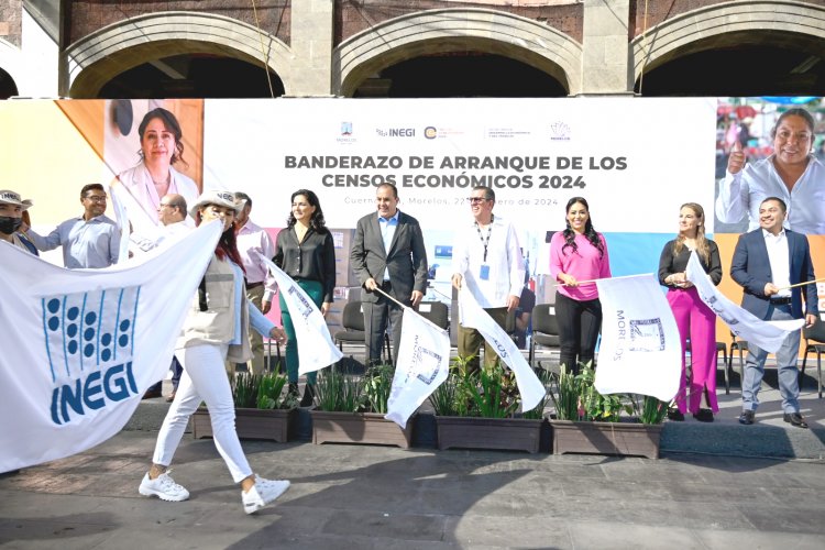 Encabezó Cuauhtémoc Blanco banderazo a los censos económicos 2024 en Morelos