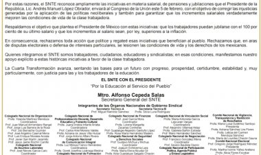 Respalda SNTE Morelos, reforma del presidente a la Ley del ISSSTE
