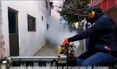 Nebuliza centros de población el gobierno de Jiutepec