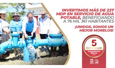 Uso eficiente de agua, con el impulso  del gobierno de Cuauhtémoc Blanco