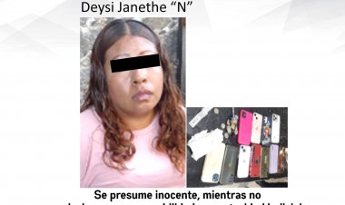 Esta mujer es acusada de encubrir robo de celulares