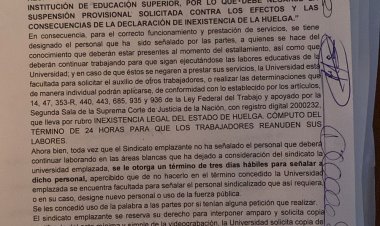 Garantiza UAEM clases normales, pese a huelga