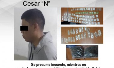Un hombre, sorprendido con sustancias ilícitas, capturado