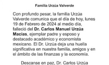 Comienzan investigación por sorpresiva muerte de Carlos Urzúa