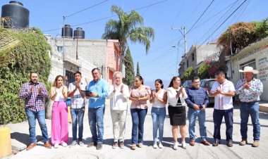 Entrega obras Rafael Reyes en colonias  San Lucas y Hacienda de Las Flores