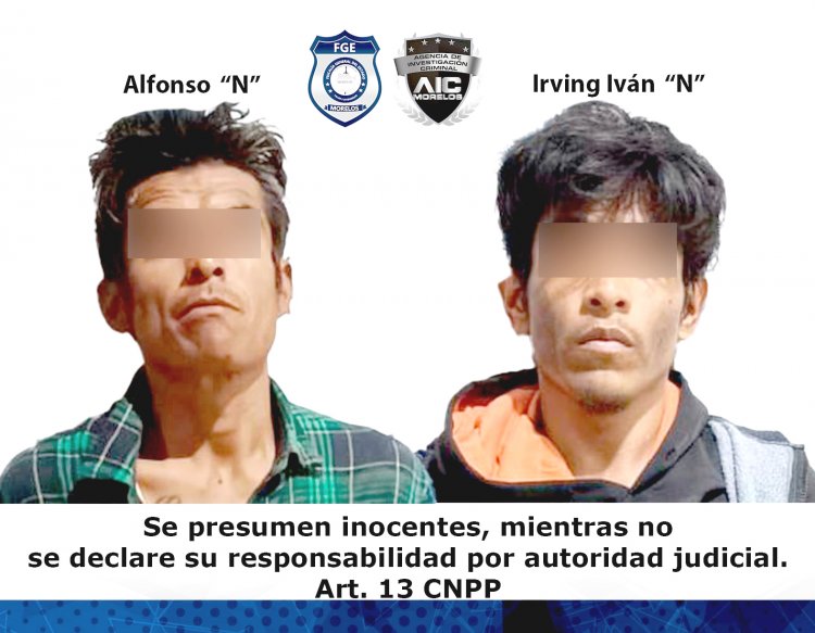 Prisión preventiva a dos, por robo en negocio de Jiutepec