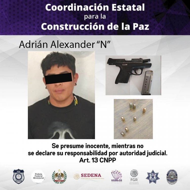 Caminaba en Cuautla con arma sin permiso; detenido
