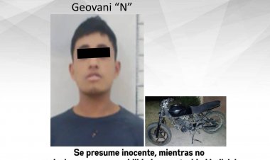 Geovani manejaba una Yamaha en Ocuituco; la checaron y era robada