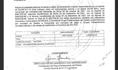 Entrega Paco Sánchez 1 millón de pesos a diputados del PAN para ¨asesorías¨