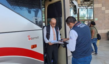 La SICT aplica operativo en terminales de autobuses