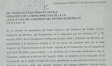 Solicita licencia Cuauhtémoc Blanco al Legislativo