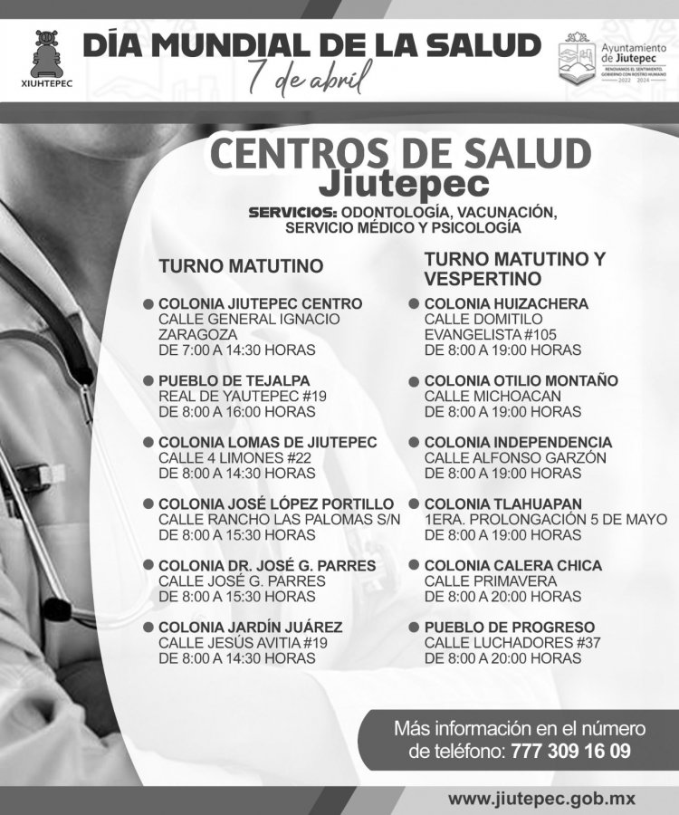 Están ya en operación doce centros de salud en Jiutepec