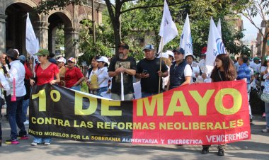 En defensa de los derechos laborales, la marcha en Cuernavaca