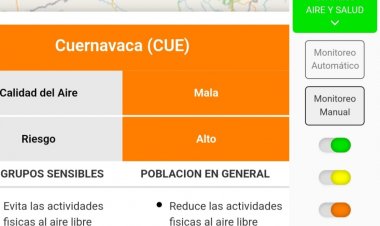 Mala calidad de aire este jueves en Cuernavaca