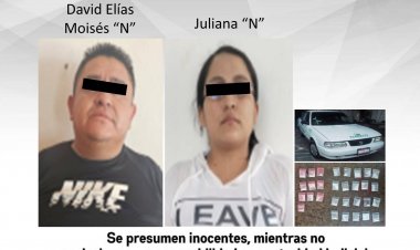 Pareja fue detenida con droga en puente de Ixtla