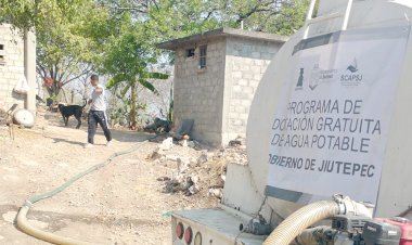 Más de 10 millones de litros de agua ha distribuido el gobierno de Jiutepec