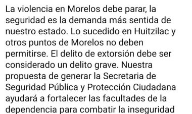Margarita González Saravia, por freno inmediato a la violencia
