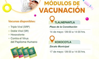 Aplicarán vacunas contra poliomielitis, rubeola y sarampión  en 2 municipios
