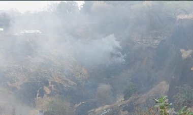 Controlado, el incendio en la Mina de Tezontepec
