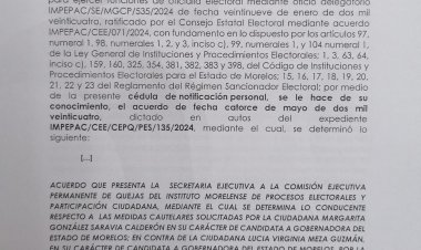 Medidas cautelares en favor  de Margarita González Saravia