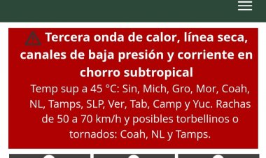 Supera los 45 grados pronóstico de máxima temperatura para Morelos