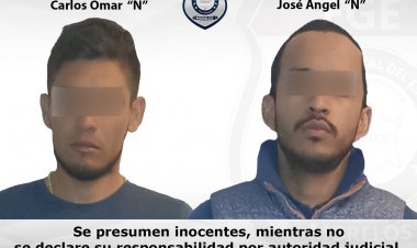Son los presuntos culpables de robar violentamente camioneta a una familia