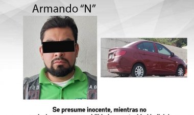 En Cuernavaca manejaba un Chevrolet Aveo que resultó con reporte de robo