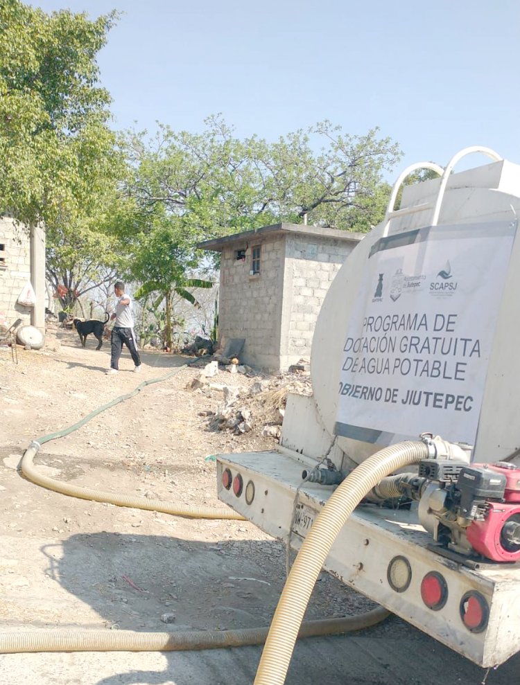 Más de 10 millones de litros de agua ha distribuido el gobierno de Jiutepec
