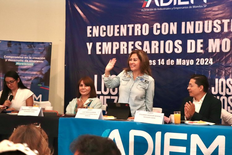 Ante empresarios, Lucy Meza Guzmán se compromete a reconstruir la seguridad
