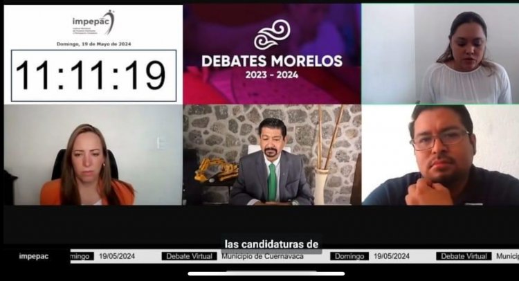 Debaten candidatos a Cuernavaca con la ausencia de J. L. Urióstegui